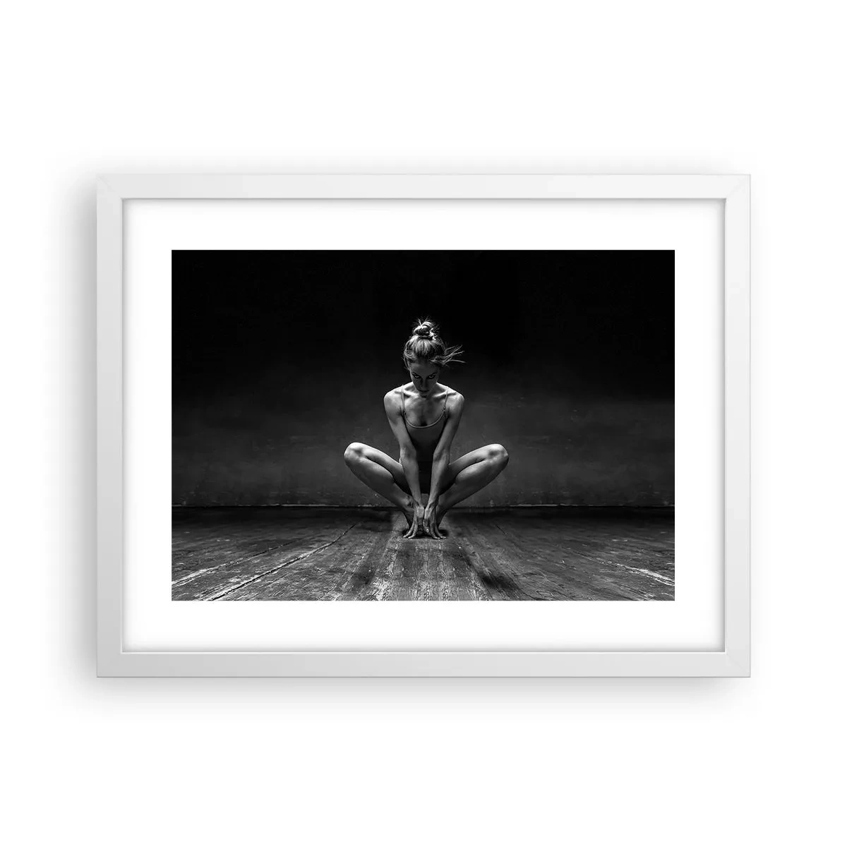 Poster în ramă albă - Energie de dans concentrată - 40x30 cm