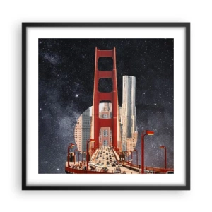 Poster în ramă neagră - Întotdeauna în centru - 50x50 cm