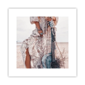 Poster - Hippie pe drum - 30x30 cm