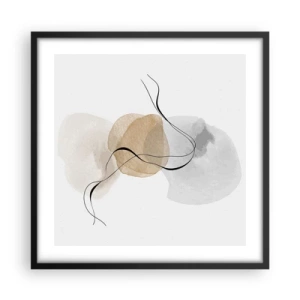 Poster în ramă neagră - Mărgele de aer - 50x50 cm