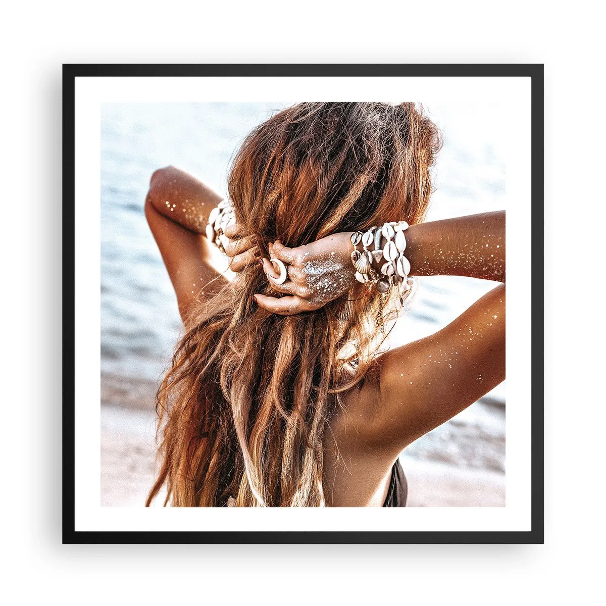 Poster în ramă neagră - Sora apei și a soarelui - 60x60 cm