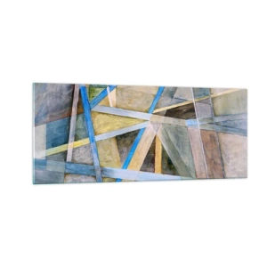 Tablou pe sticlă - Drept sau de-a curmezișul? - 100x40 cm