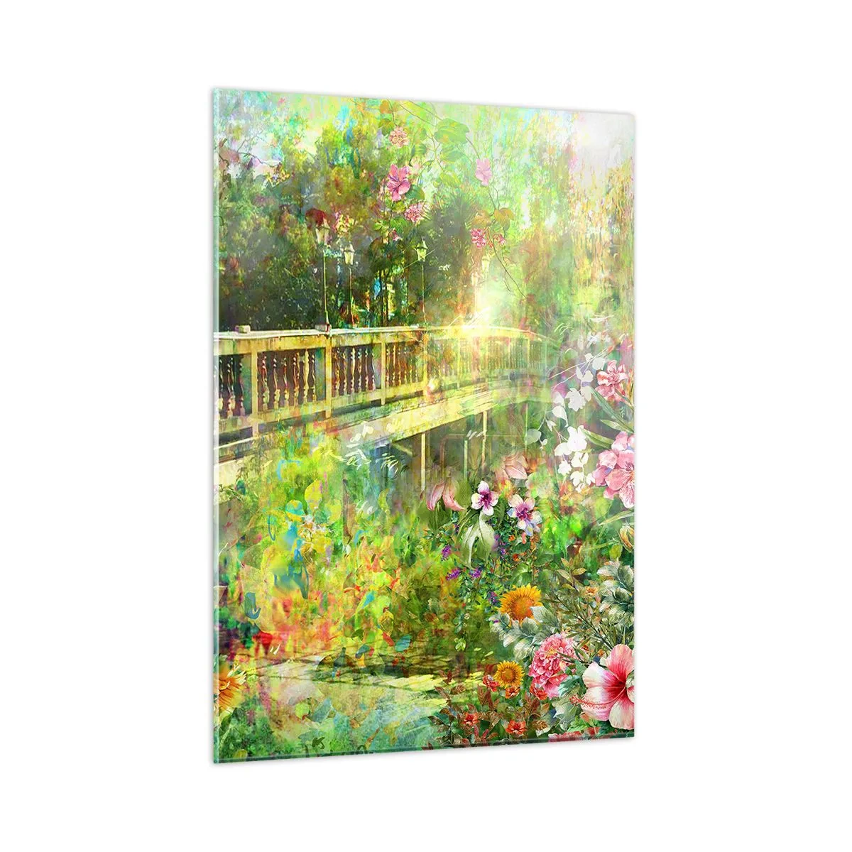 Tablou pe sticlă - Podul suspinelor de primăvară - 50x70 cm