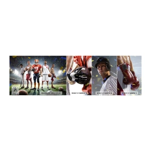 Mostră de Tapet Standard Eco - Gladiatori ai terenului de joc - Sport, Atlet, Fotbal - 100x30 cm