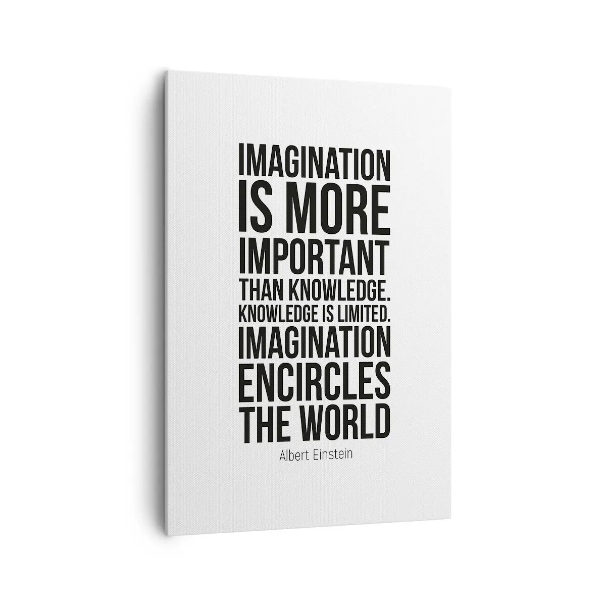 Tablou pe pânză - Einstein despre puterea imaginației - 70x100 cm