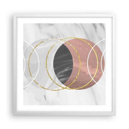 Poster în ramă albă - Muzica sferelor - 50x50 cm