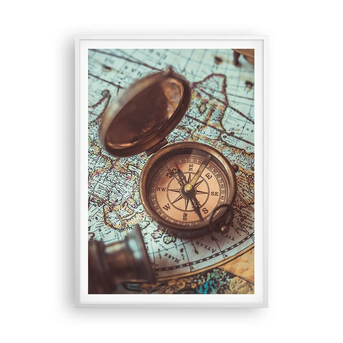 Poster în ramă albă - Pentru aventurierul din tine - 70x100 cm