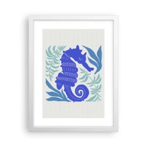 Poster în ramă albă - Pe o pajiște subacvatică - 30x40 cm