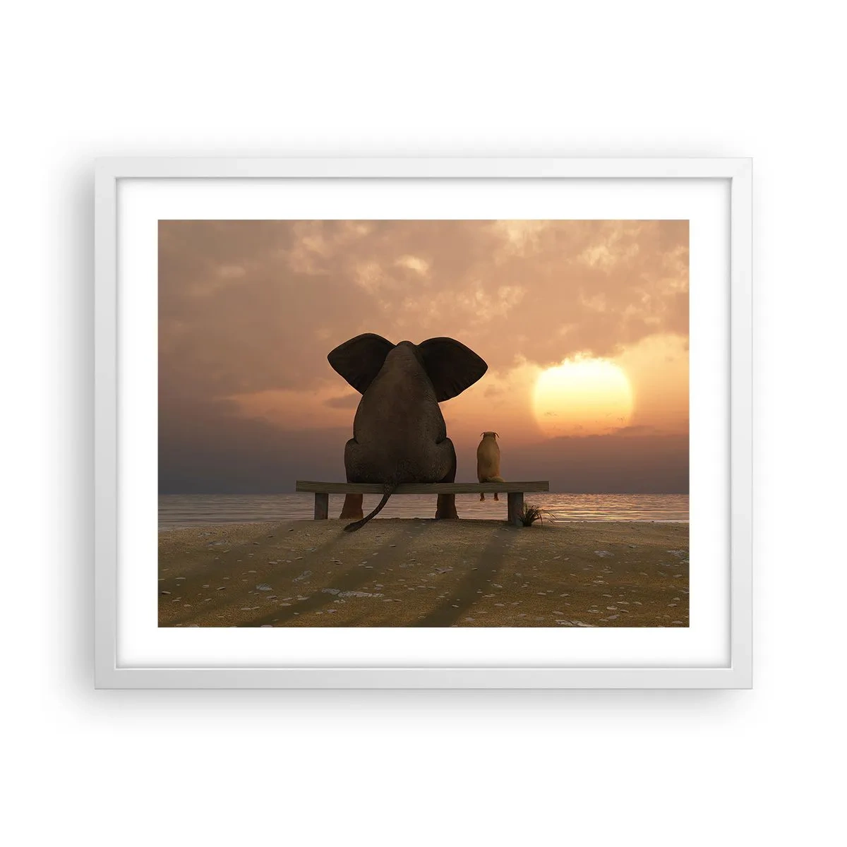 Poster în ramă albă - Este bine să tăcem împreună - 50x40 cm