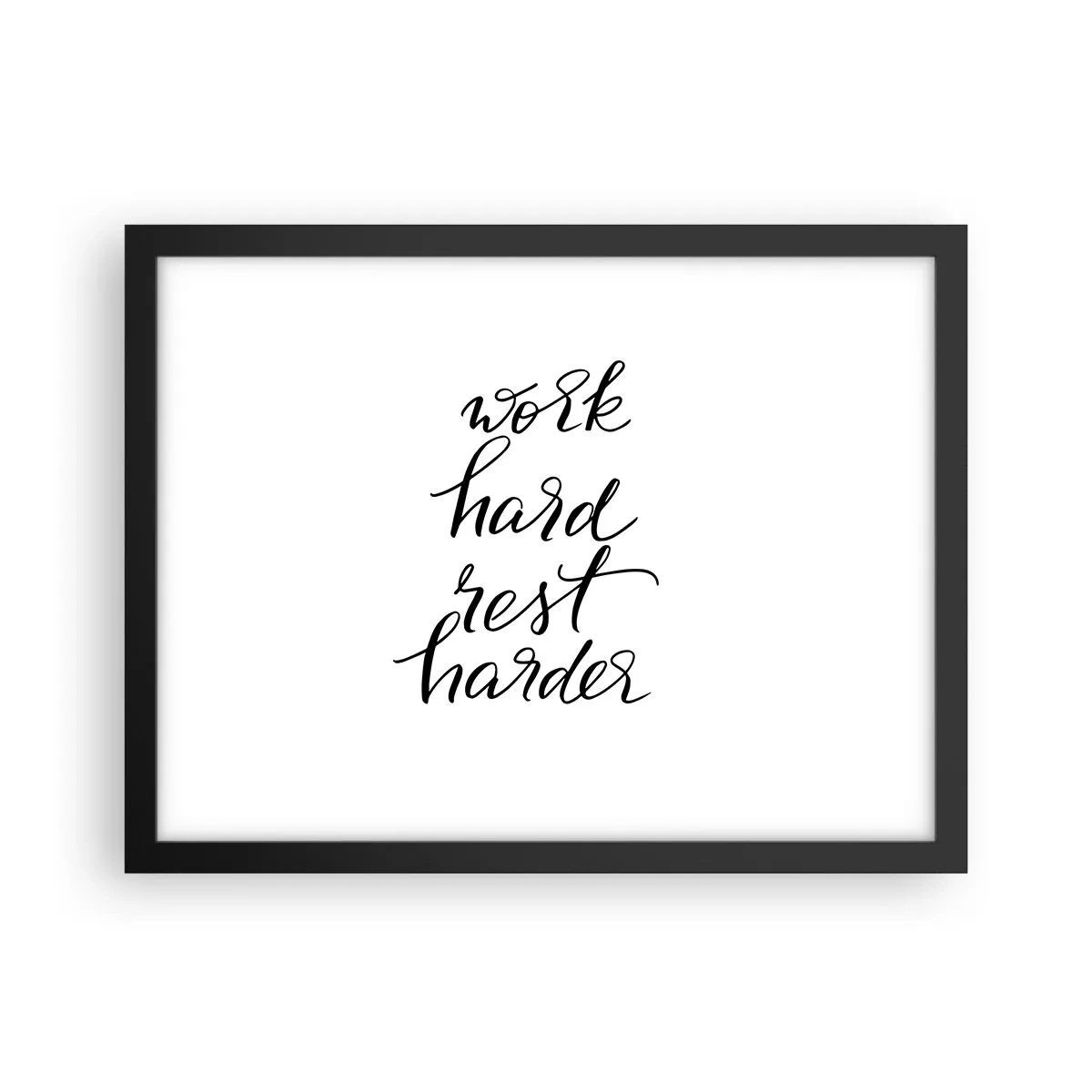 Poster în ramă neagră - Echilibrul vieții - 40x30 cm