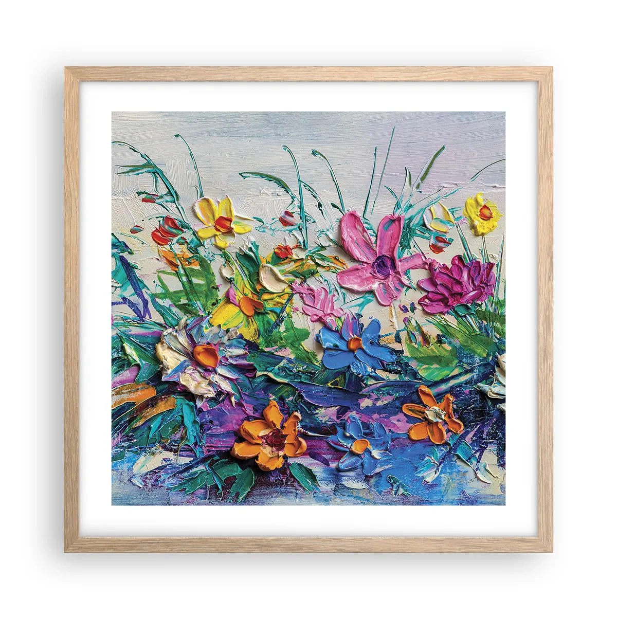 Poster în ramă de stejar deschis - Nu este deloc o natură moartă - 50x50 cm