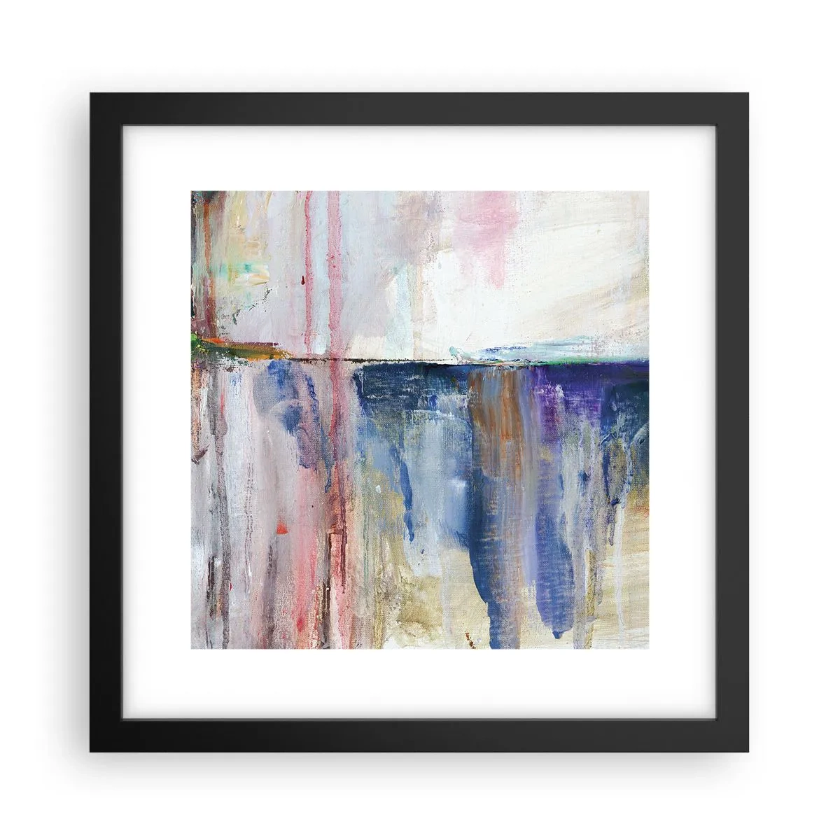 Poster în ramă neagră - Impresii și asociații colorate - 30x30 cm