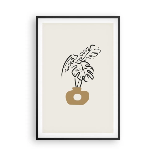 Poster în ramă neagră - Monstera - decorarea casei - 61x91 cm