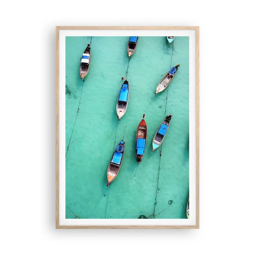 Poster în ramă de stejar deschis - În așteptare - 70x100 cm