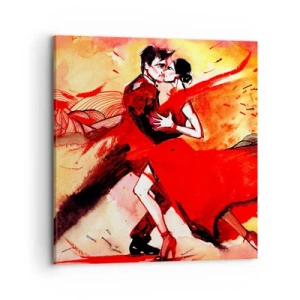 Tablou pe pânză - Ritmul pasiunii purpuriu - 70x70 cm