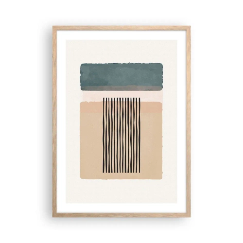 Poster în ramă de stejar deschis - Totul este în regulă - 50x70 cm