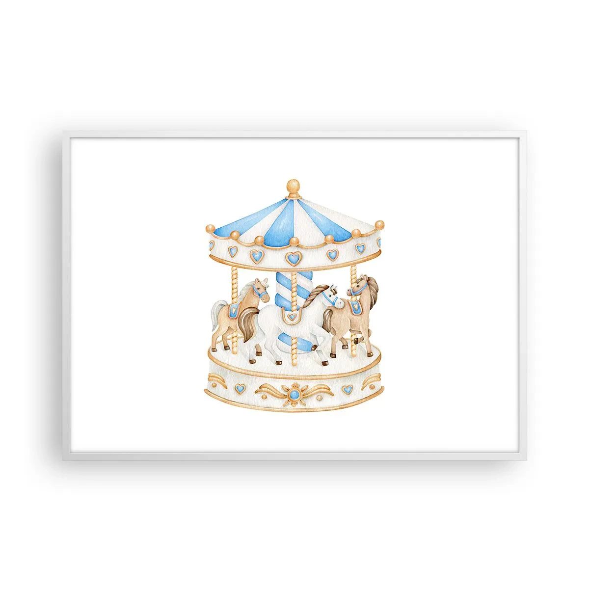 Poster în ramă albă - Copilărie dulce - 100x70 cm