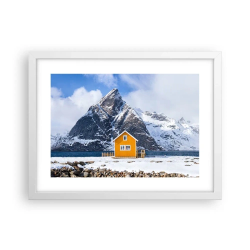 Poster în ramă albă - Vacanță scandinavă - 40x30 cm