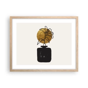 Poster în ramă de stejar deschis - Cât cântărește aurul? - 50x40 cm