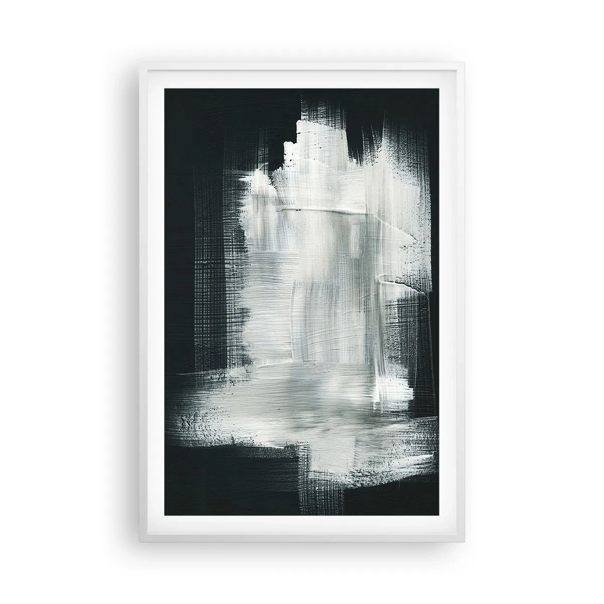 Poster în ramă albă - Țesut vertical și orizontal - 61x91 cm