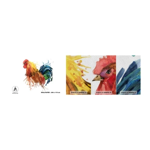 Mostră tapet Premium Sand - Haina regală, mândria regală - Cocoş, Grafică, Cresterea - 100x30 cm