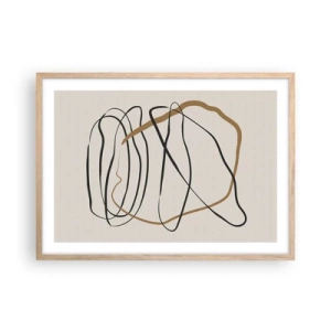 Poster în ramă de stejar deschis - Compoziție - Dans posesiv - 70x50 cm