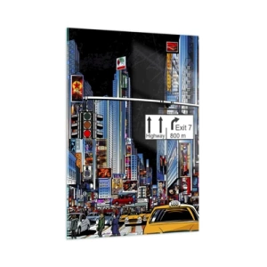 Tablou pe sticlă - O noapte mare și comică - 50x70 cm