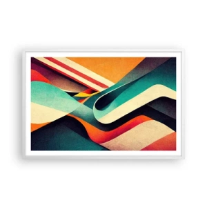 Poster în ramă albă - Compoziție intensă - 91x61 cm
