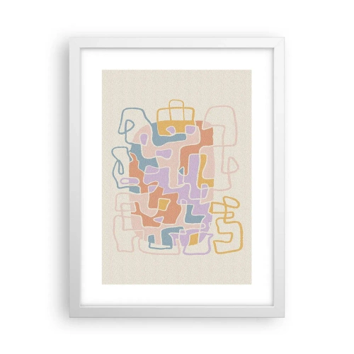 Poster în ramă albă - Labirintul - o aventură plină de bucurie - 30x40 cm