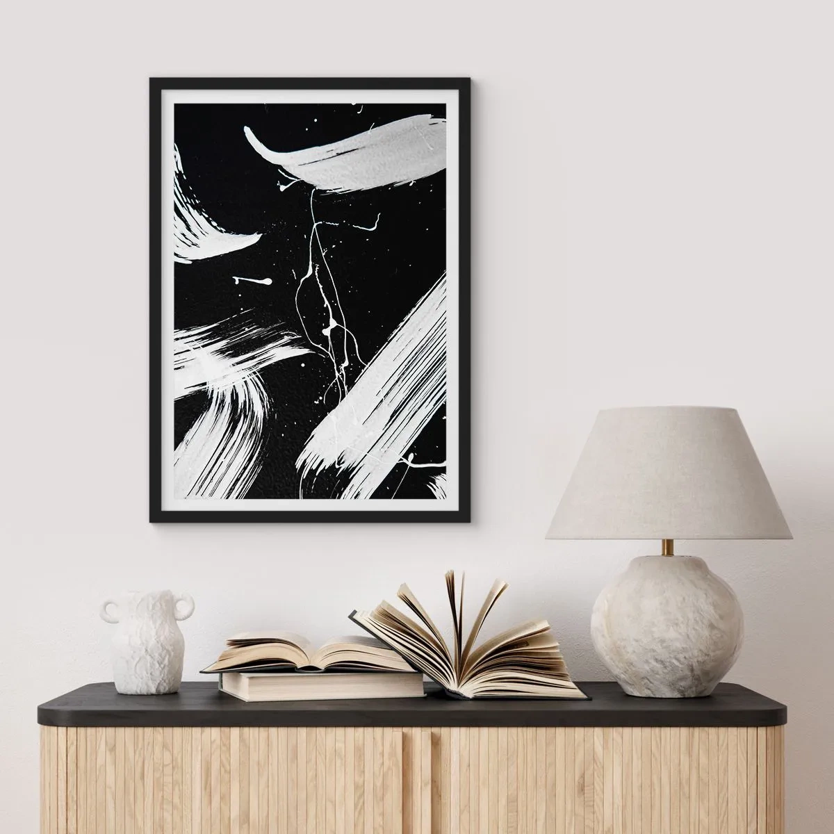 Poster în ramă neagră - Abisul întunericului - 40x50 cm