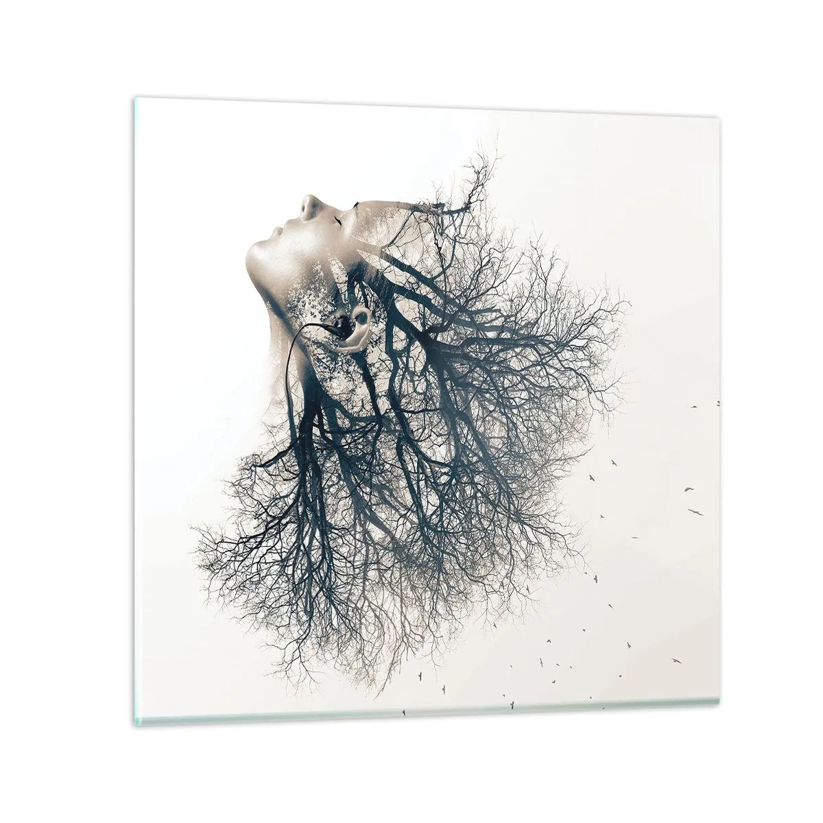 Tablou pe sticlă - Ascultând șoapta copacului - 60x60 cm