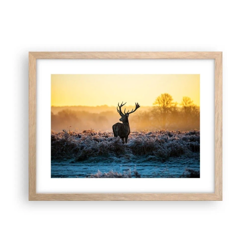Poster în ramă de stejar deschis - Încoronat pe domeniul său - 40x30 cm
