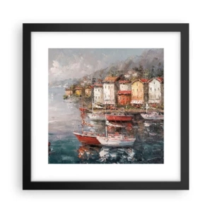 Poster în ramă neagră - Portul romantic - 30x30 cm