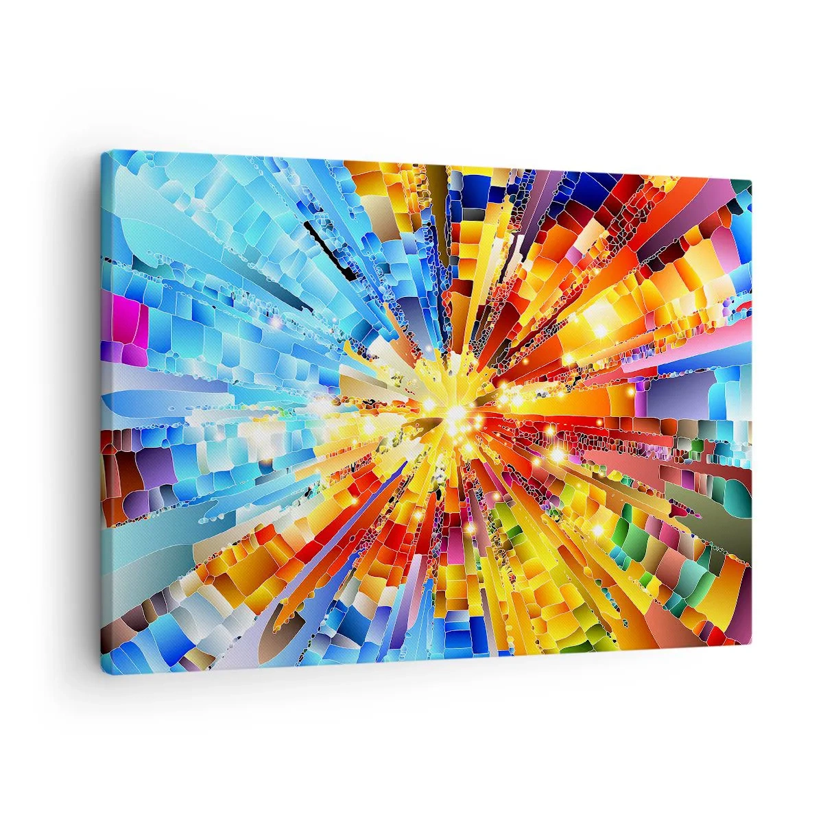 Tablou pe pânză Canvas - O explozie dinamică de culoare și lumină - 70x50cm - In medias res - Decorațiune modernă pentru perete pentru living și dormitor ARTTOR