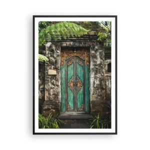 Poster în ramă neagră - O ușă către o lume exotică - 70x100 cm