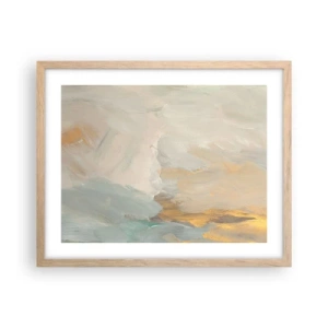 Poster în ramă de stejar deschis - Abstracție - lumea blândeții - 50x40 cm