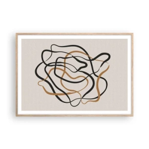 Poster în ramă de stejar deschis - Totul s-a încurcat - 100x70 cm