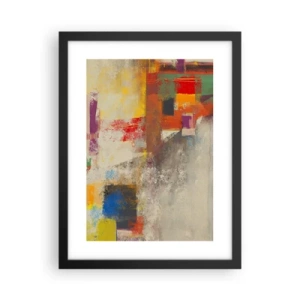 Poster în ramă neagră - Geometria culorilor - 30x40 cm