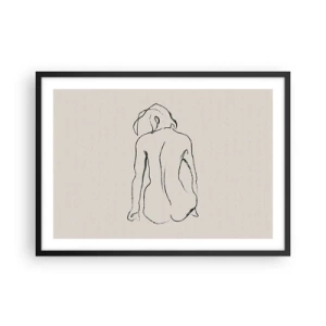 Poster în ramă neagră - Nud de fată - 70x50 cm