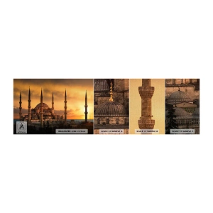 Mostră tapet Premium Canvas - Dumnezeu este mare - Arhitectură, Moschee, Istanbul - 100x30 cm