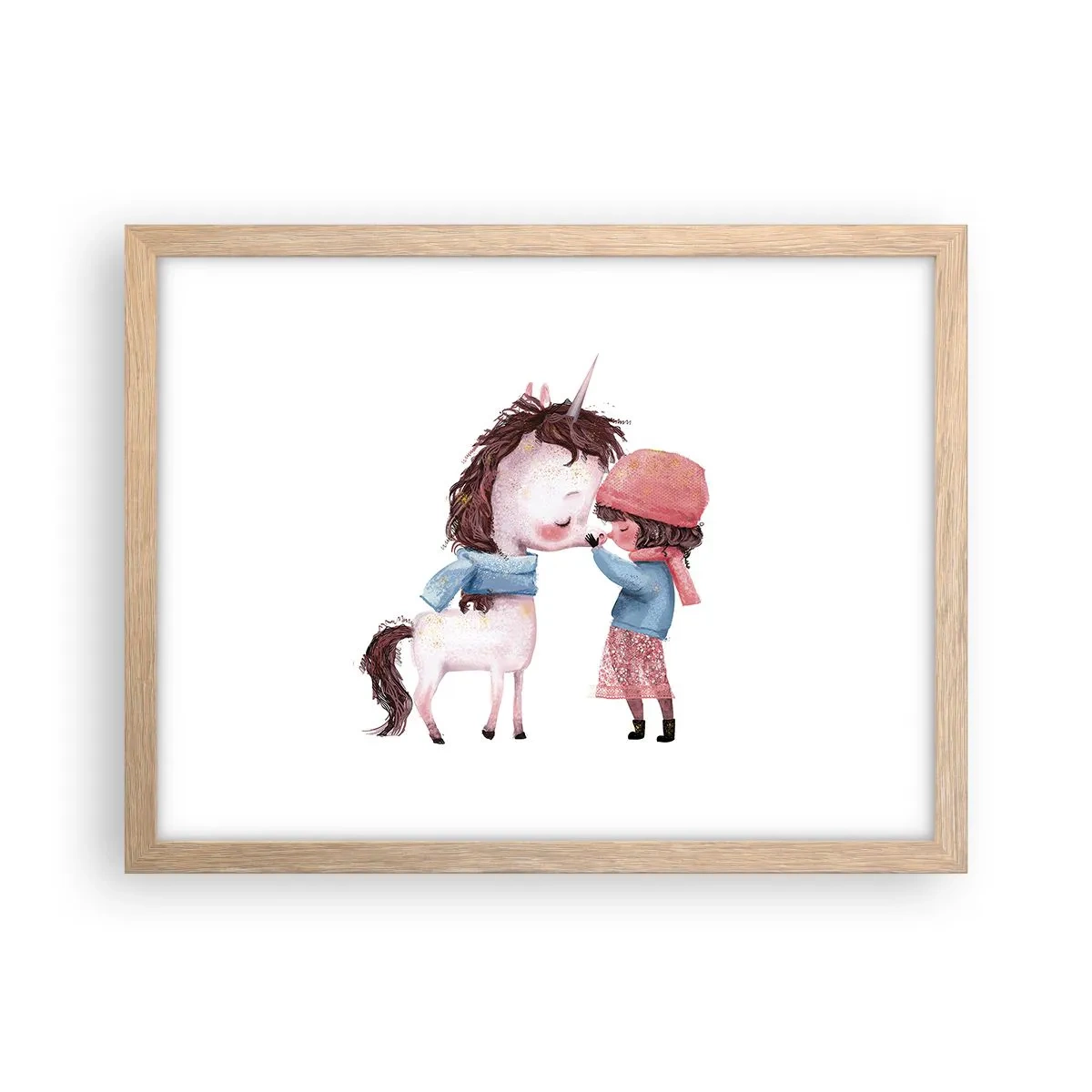 Poster în ramă de stejar deschis - O poveste de iarnă - 40x30 cm