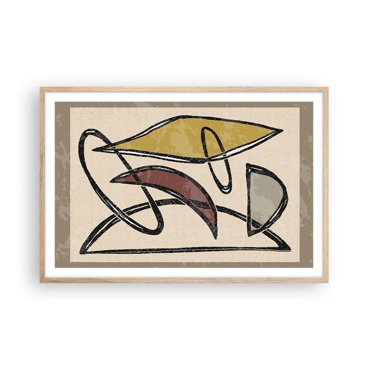 Poster în ramă de stejar deschis - Vertical și orizontal - 91x61 cm