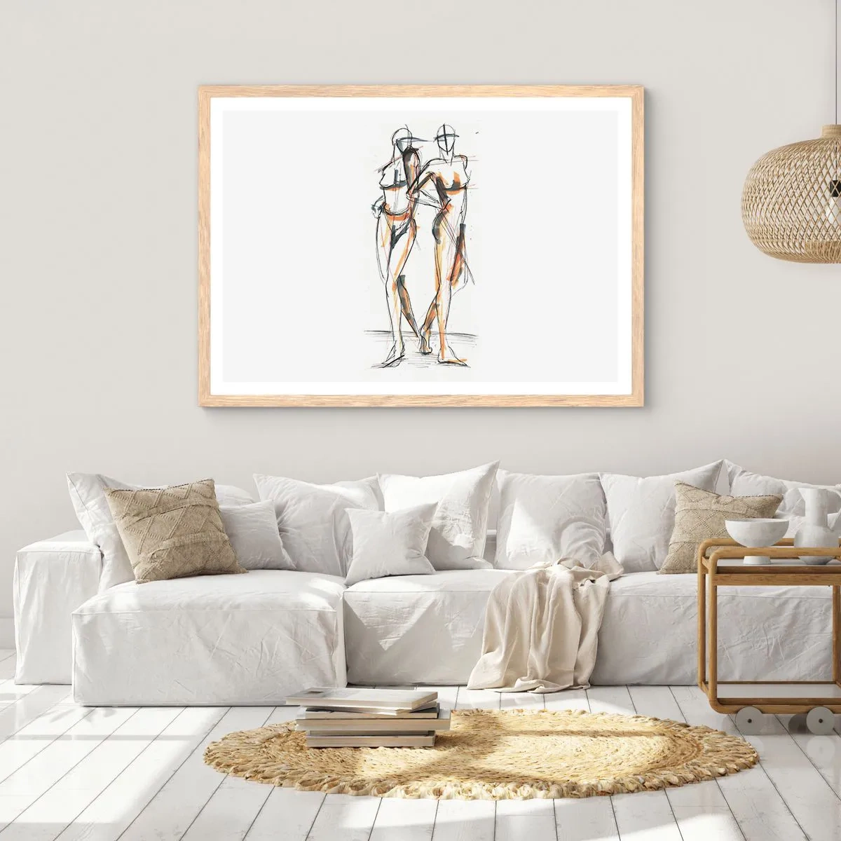 Poster în ramă de stejar deschis - Un studiu de farmec - 40x30 cm