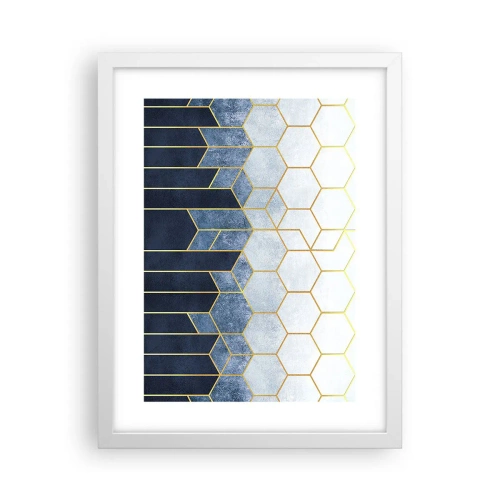 Poster în ramă albă - Compoziție în ritm sincopat - 30x40 cm