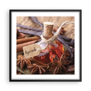 Poster în ramă neagră - Unitatea trupului și a spiritului - 50x50 cm