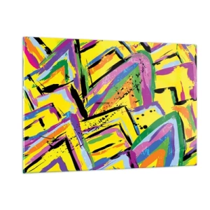 Tablou pe sticlă - Strigă de bucurie - 120x80 cm