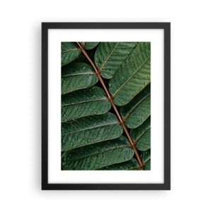 Poster în ramă neagră - Într-un ritm verde - 30x40 cm