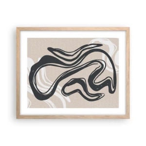 Poster în ramă de stejar deschis - Expresie multiplicată - 50x40 cm