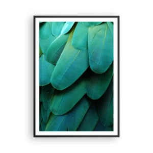 Poster în ramă neagră - Precizia naturii papagalicești - 70x100 cm