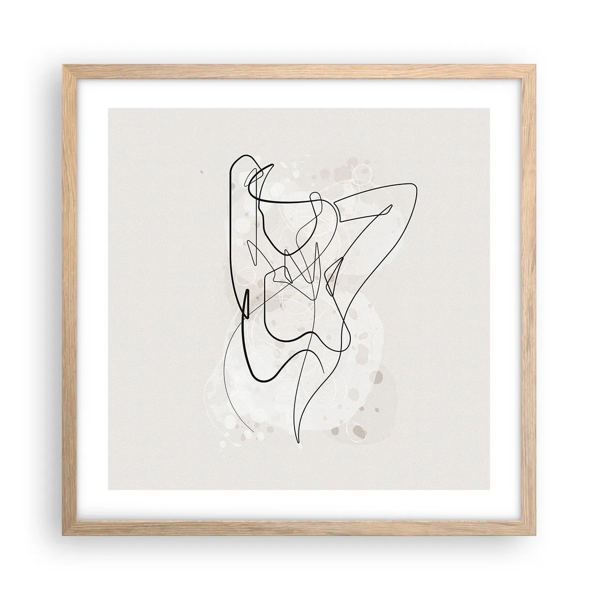 Poster în ramă de stejar deschis - Arta seducției - 50x50 cm